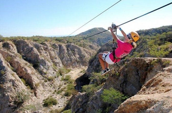 Ziplines and Rappelling at Costa Azul - The suspension bridge and kids’ swing broaden the course