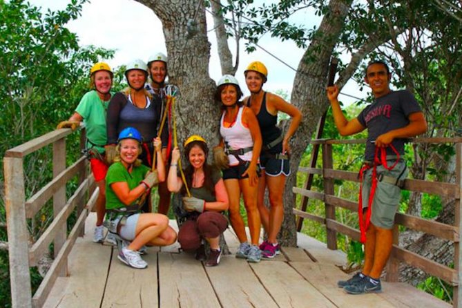 Ziplining and Cenote Tour from Cancun - Six ziplines, two bridges, and one cool cenote