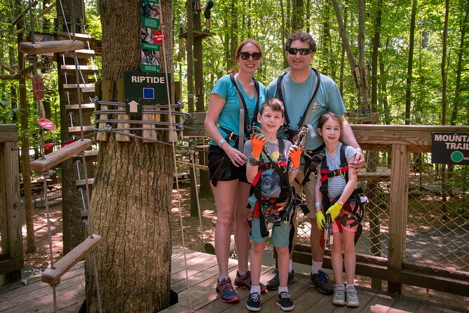 Ziplining and Climbing at The Adventure Park at Virginia Aquarium - Pick a trail that matches your nerve and strength