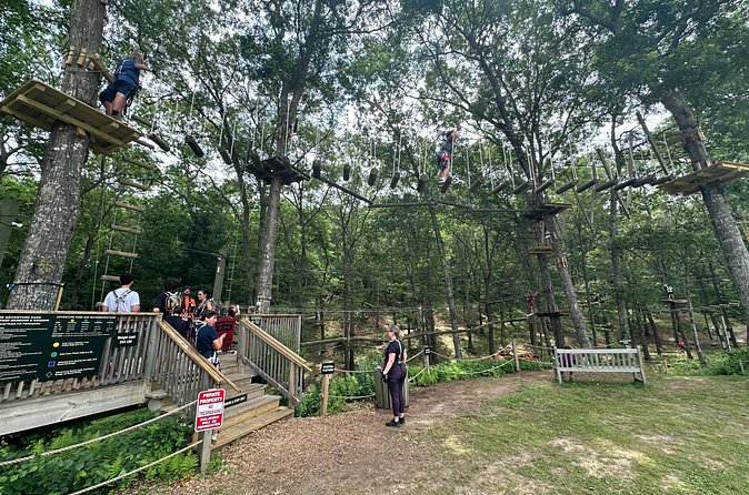 Ziplining and Climbing at The Adventure Park on Cape Cod - Price, group size, and what you receive