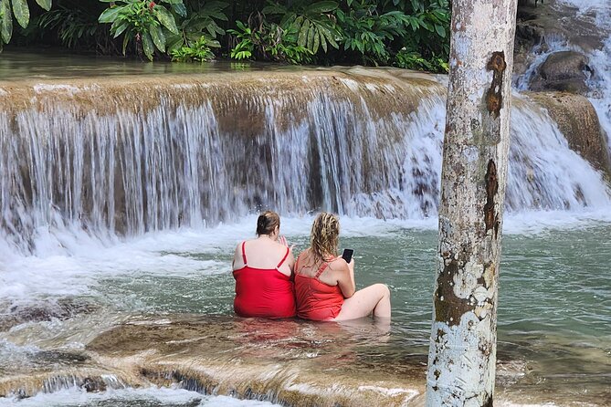 Ziplining and Dunn's River falls Combo from Montego Bay. - The zipline adds speed after the waterfall
