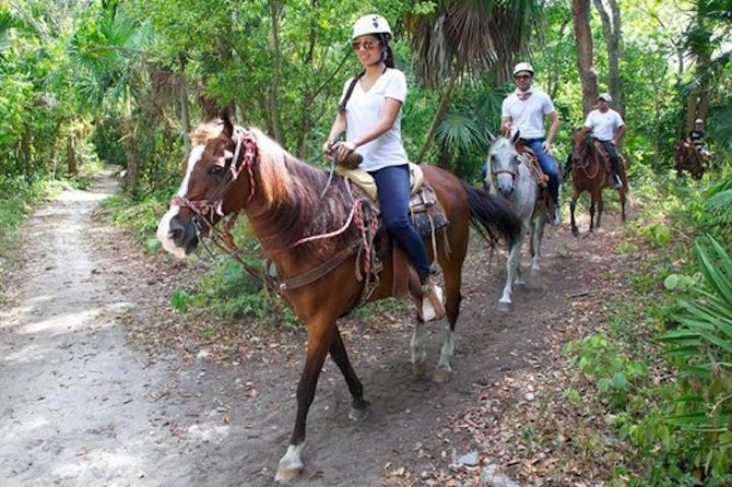 Ziplining and Horseback Riding Experience from Cancun and Playa del Carmen - Choosing a horse and riding through the rainforest