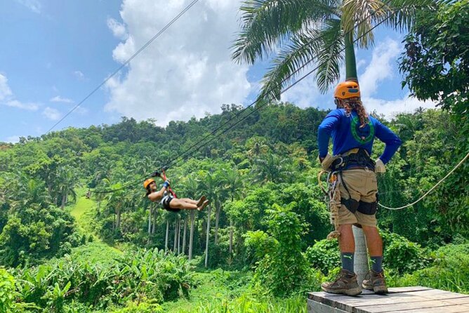 Ziplining at the Rainforest in Puerto Rico - The guides are a real part of the experience